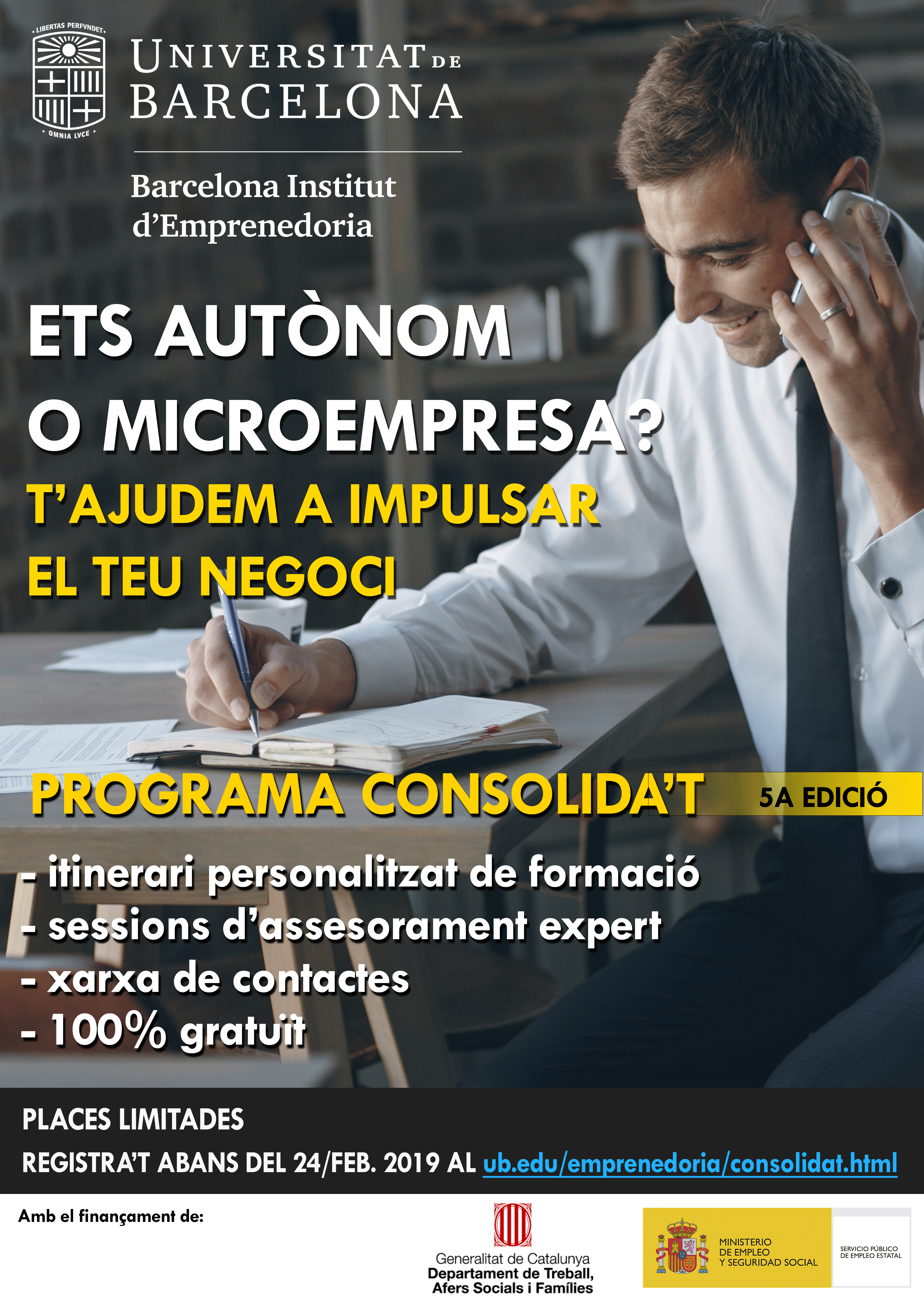 La Universitat de Barcelona reactiva el programa Consolida’t